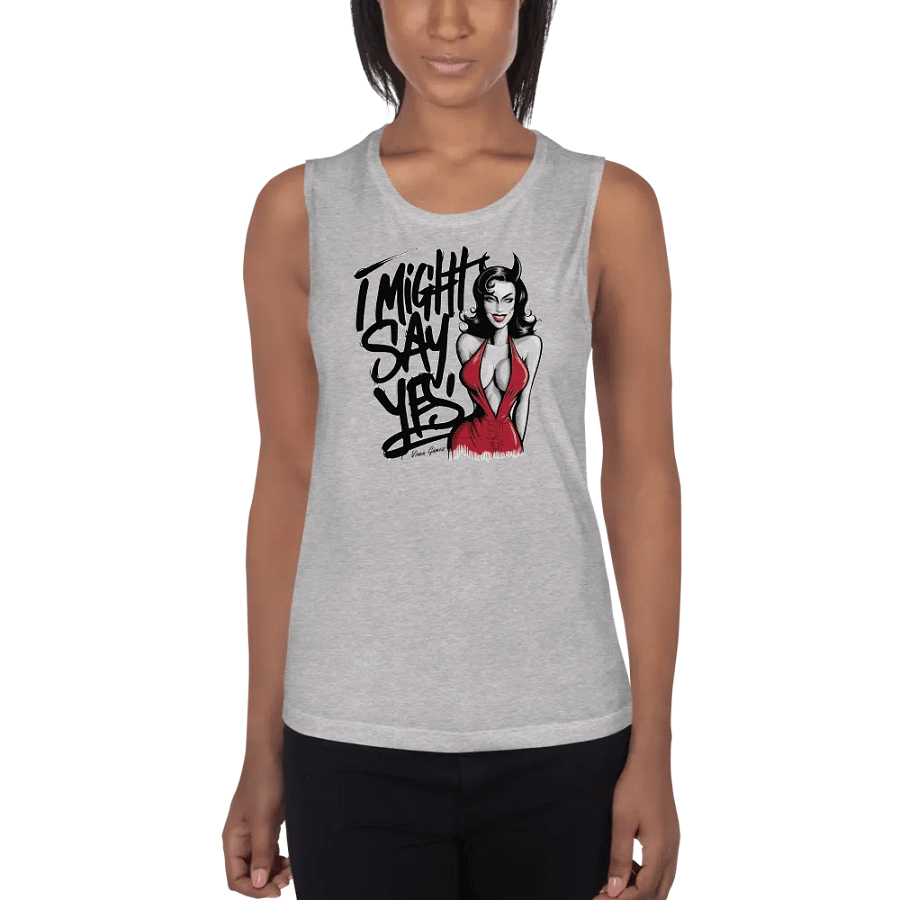 I might say yes devilish hotwife flowy tank top product image (3)