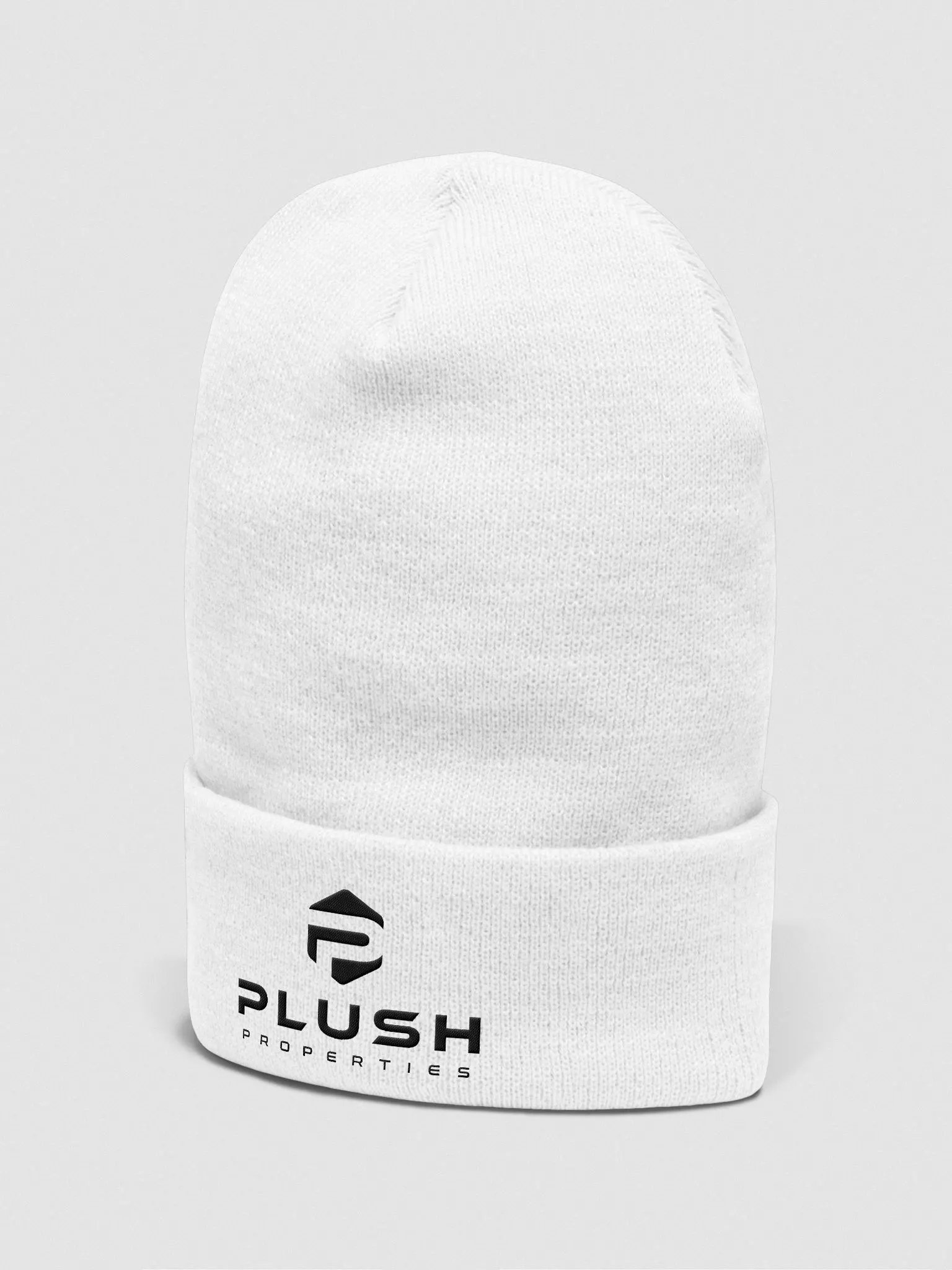 Plush Cuffed Beanie - White - Grey product image (5)