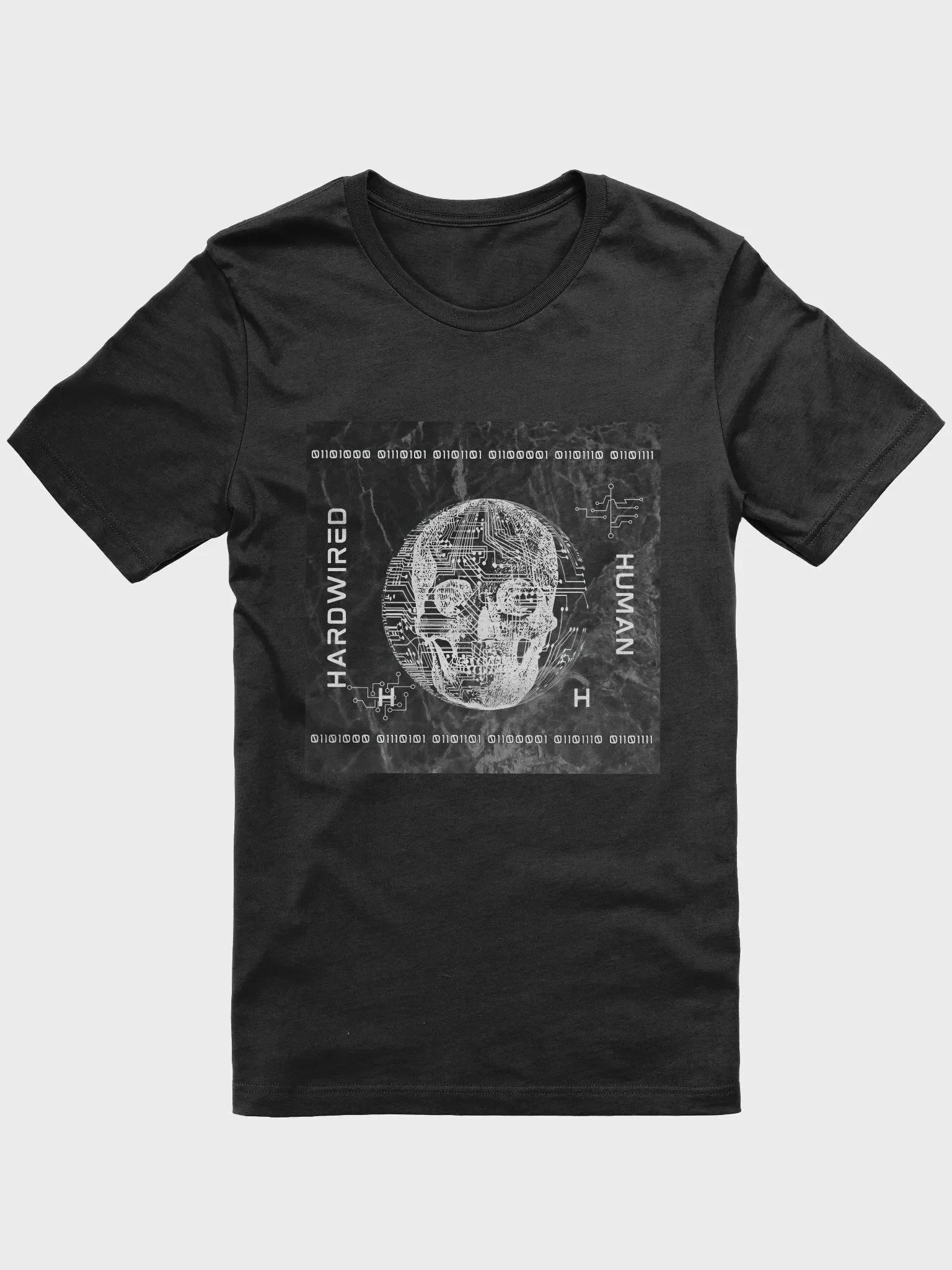 HARDWIRED HUMAN Circuit Skull T-Shirt product image (1)