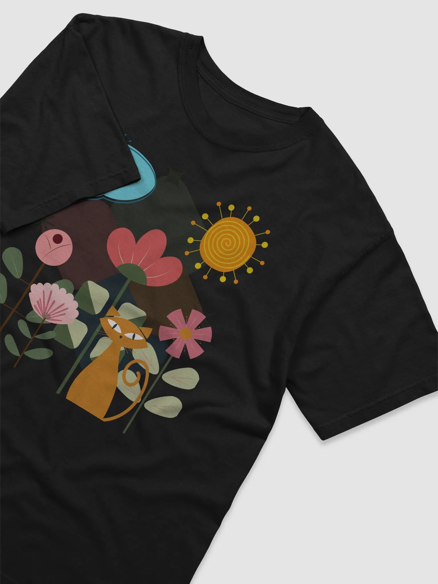 Whimsical Cat Garden T-Shirt product image (3)
