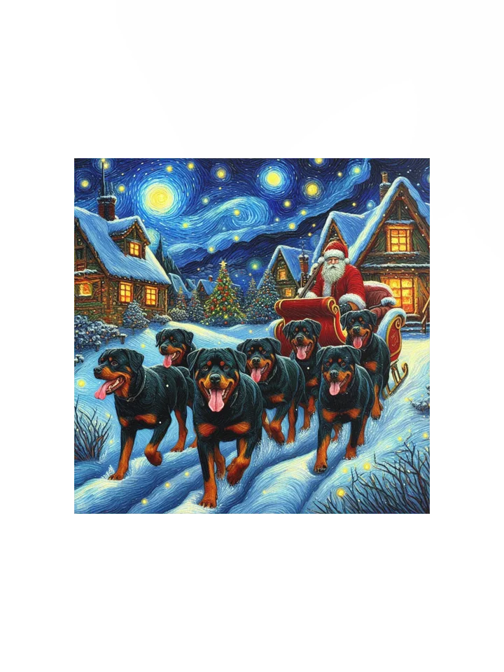 Rottweilers Starry Christmas Night Poster product image (1)