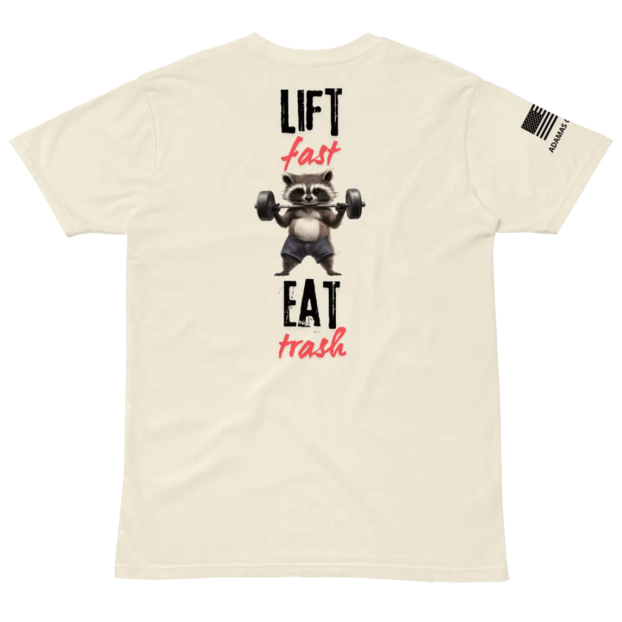 Lift Fast, Eat Trash Raccoon Warrior Tee - Unisex Tee product image (7)