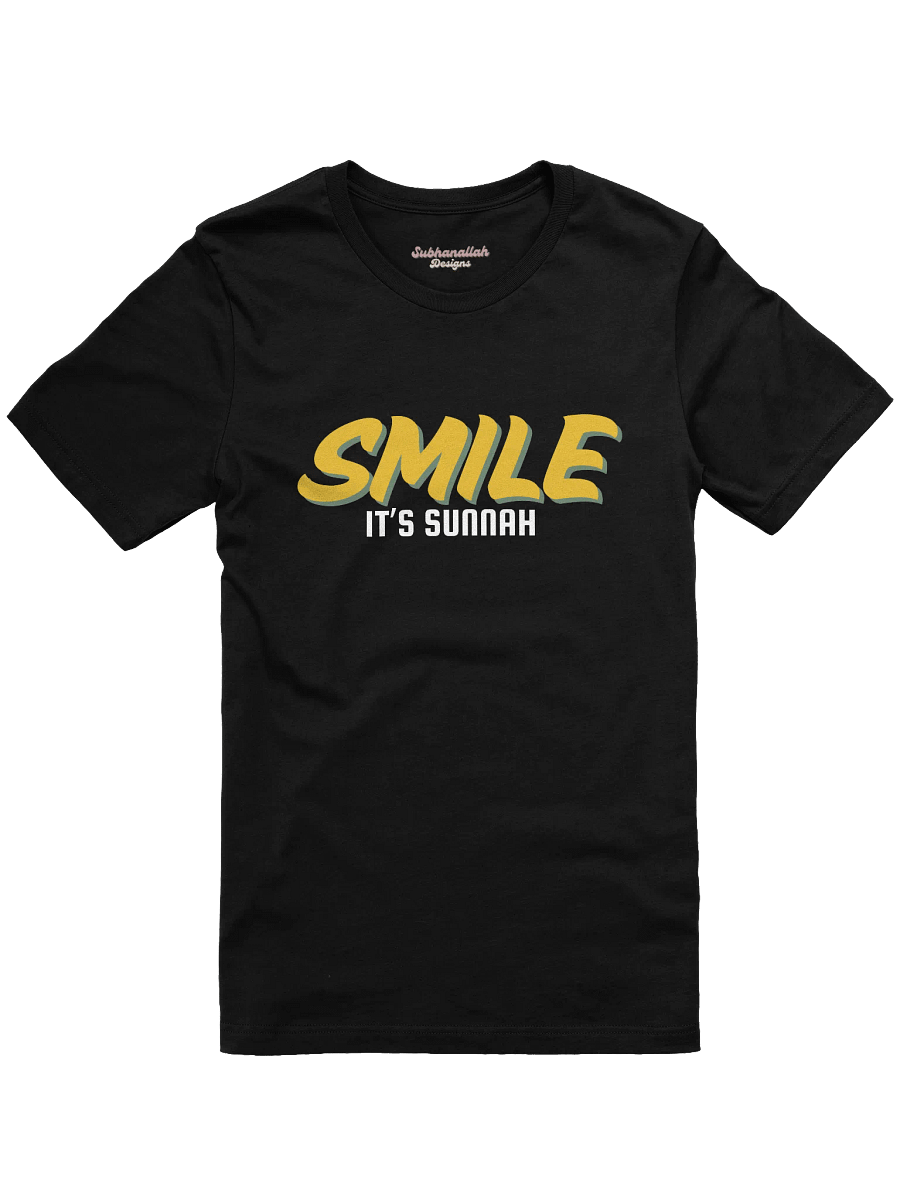 Dark "Smile It's Sunnah" T-Shirt in Golden Yellow product image (7)