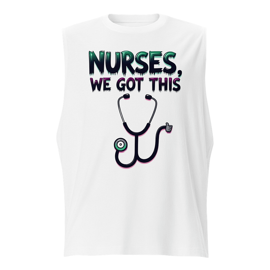 Nurse Power Stethoscope Muscle Tank product image (1)