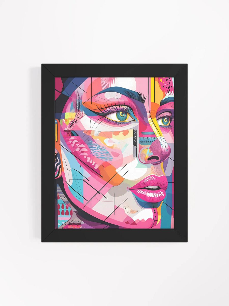Vibrant Geometric Portrait Framed Poster product image (5)