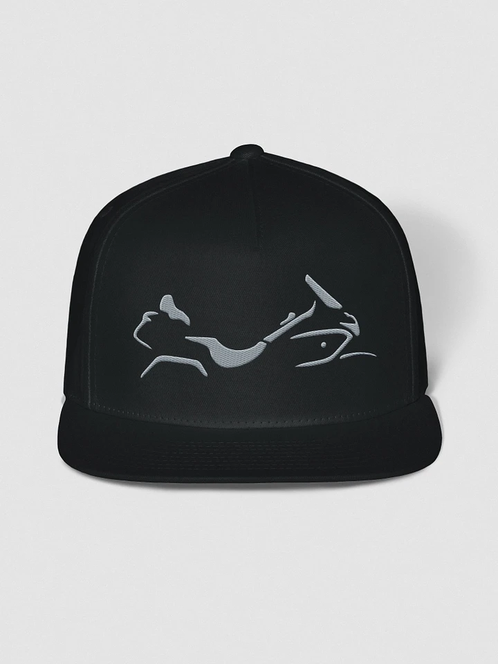 Shadow Wing Cap Gray on Black (Flat bill) product image (1)