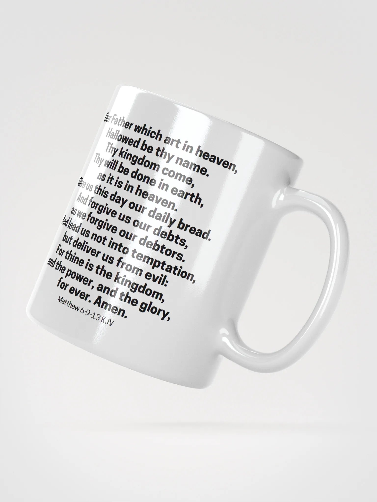 Our Father Which Art In Heaven Matthew 6:9-13 KJV White Glossy Mug 11/15/20oz product image (2)