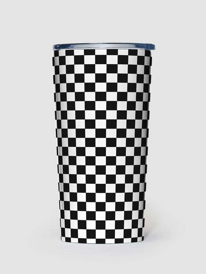 Checkered! Black and White Checkers 20 oz Stainless Steel Tumbler product image (1)
