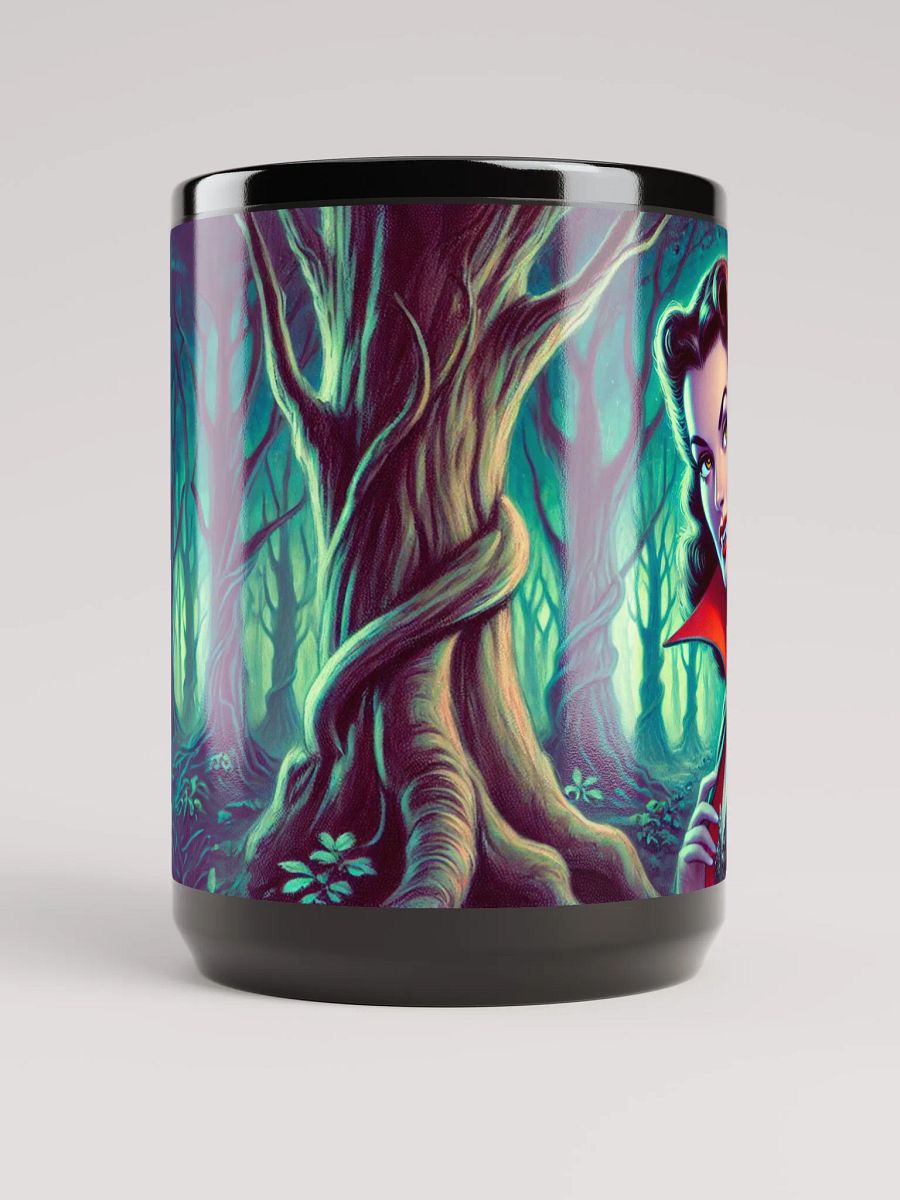 Beautiful Vampire in the Woods - Glossy Black Mug product image (5)