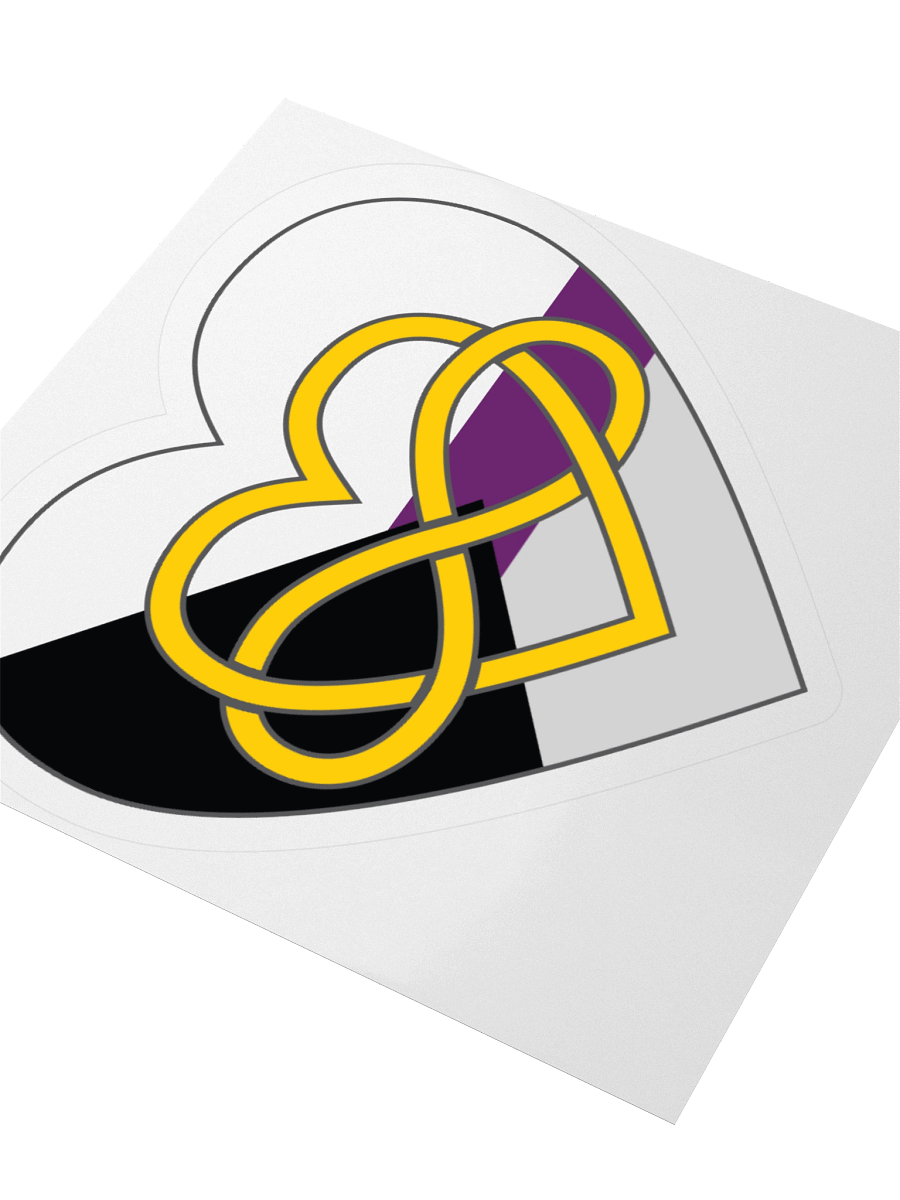 Demisexual Pride Flag Polyamory Infinity Heart Sticker product image (7)