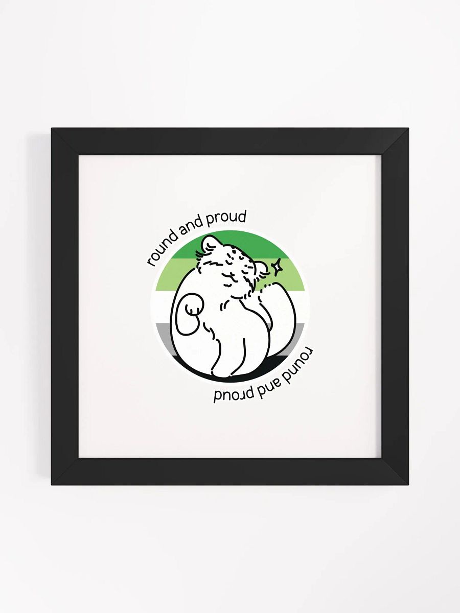Round and Proud Manul Aromantic Version - Framed Print product image (2)