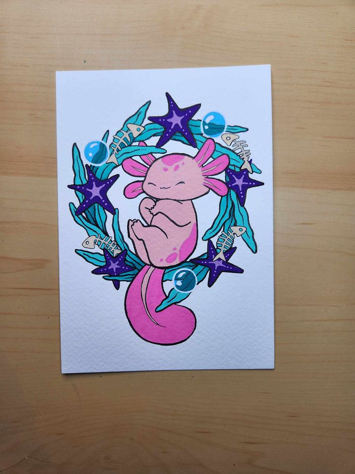 Dessin original Noël Axolot product image (2)