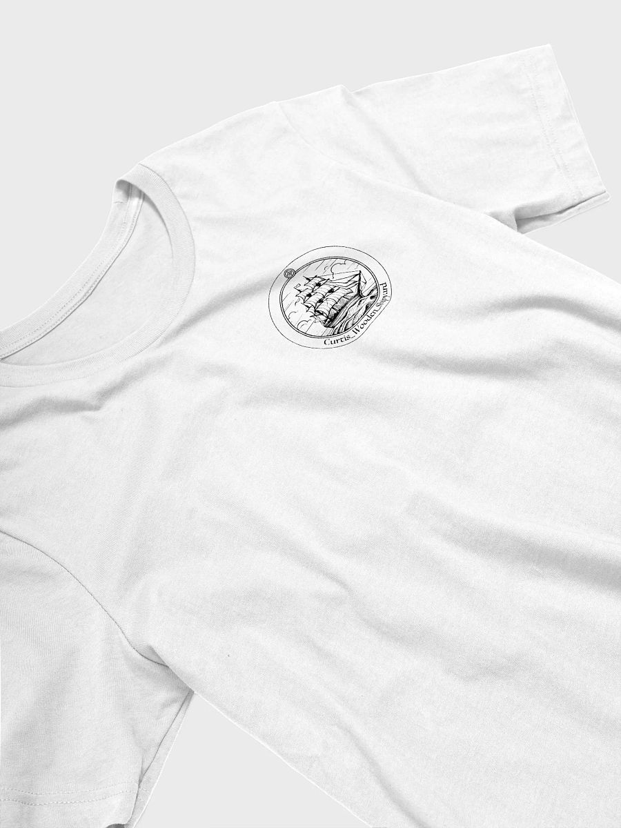 Light T-shirt with black transparant logo with name product image (4)