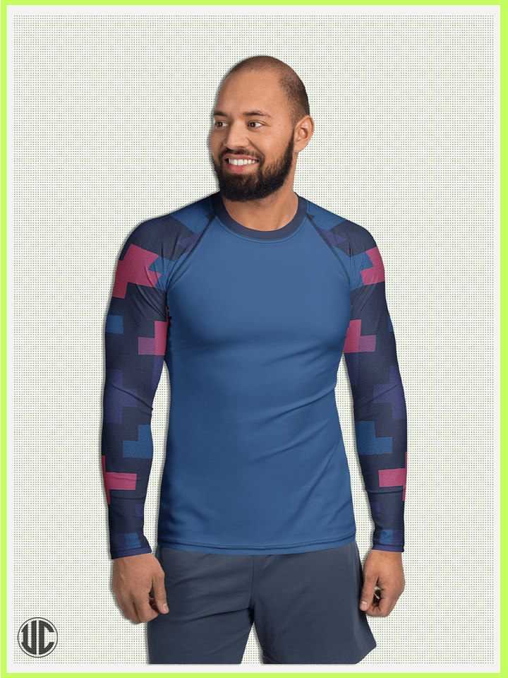 Jin’s Urban Digital Camo – Men’s Rash Guard product image (1)