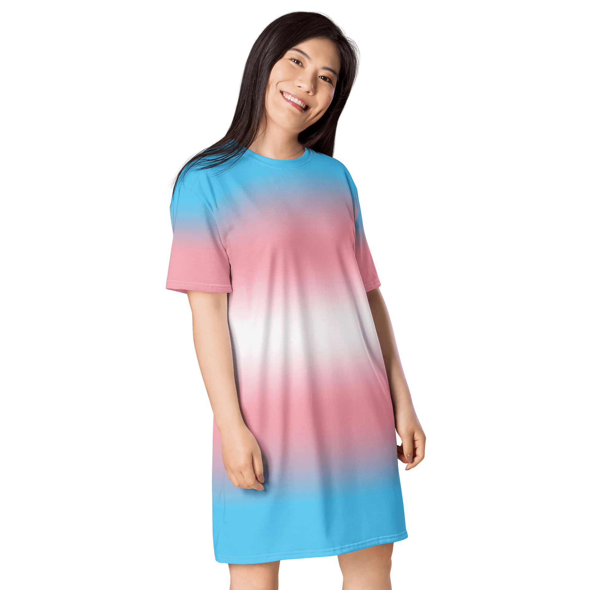 Trans Pride Gradient T-shirt Dress product image (4)