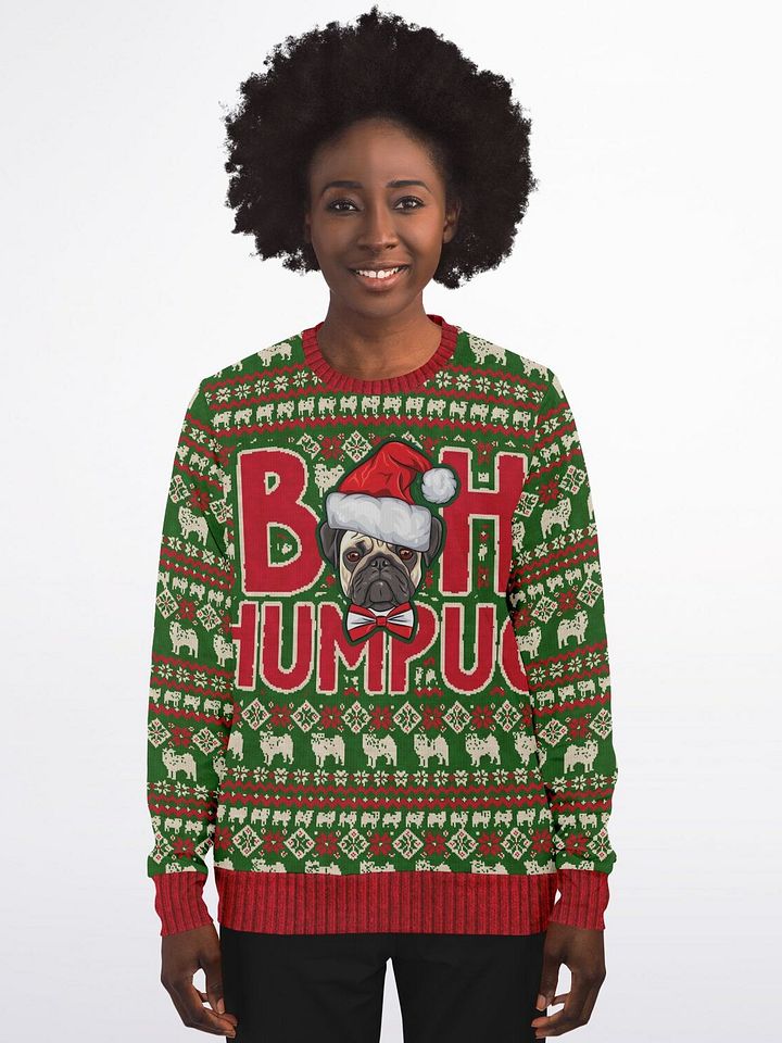 "Bah Humpug" Christmas Sweatshirt | Funny Pug Dog Holiday Sweater | Dog Mom Christmas Outfit | Pet Lover Gift product image (1)