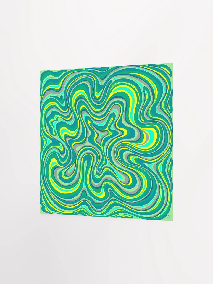Fluidity in Green: Enhanced Matte Poster - Stone No. 7 product image (2)