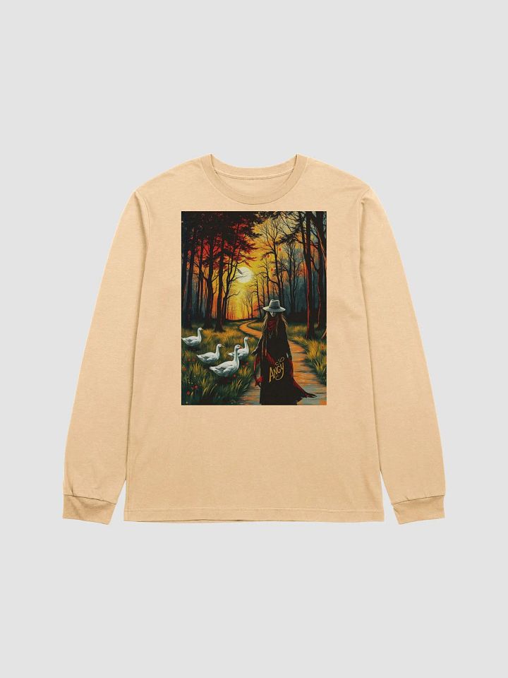 Sunset Stroll with her geese Long Sleeve Tee product image (1)