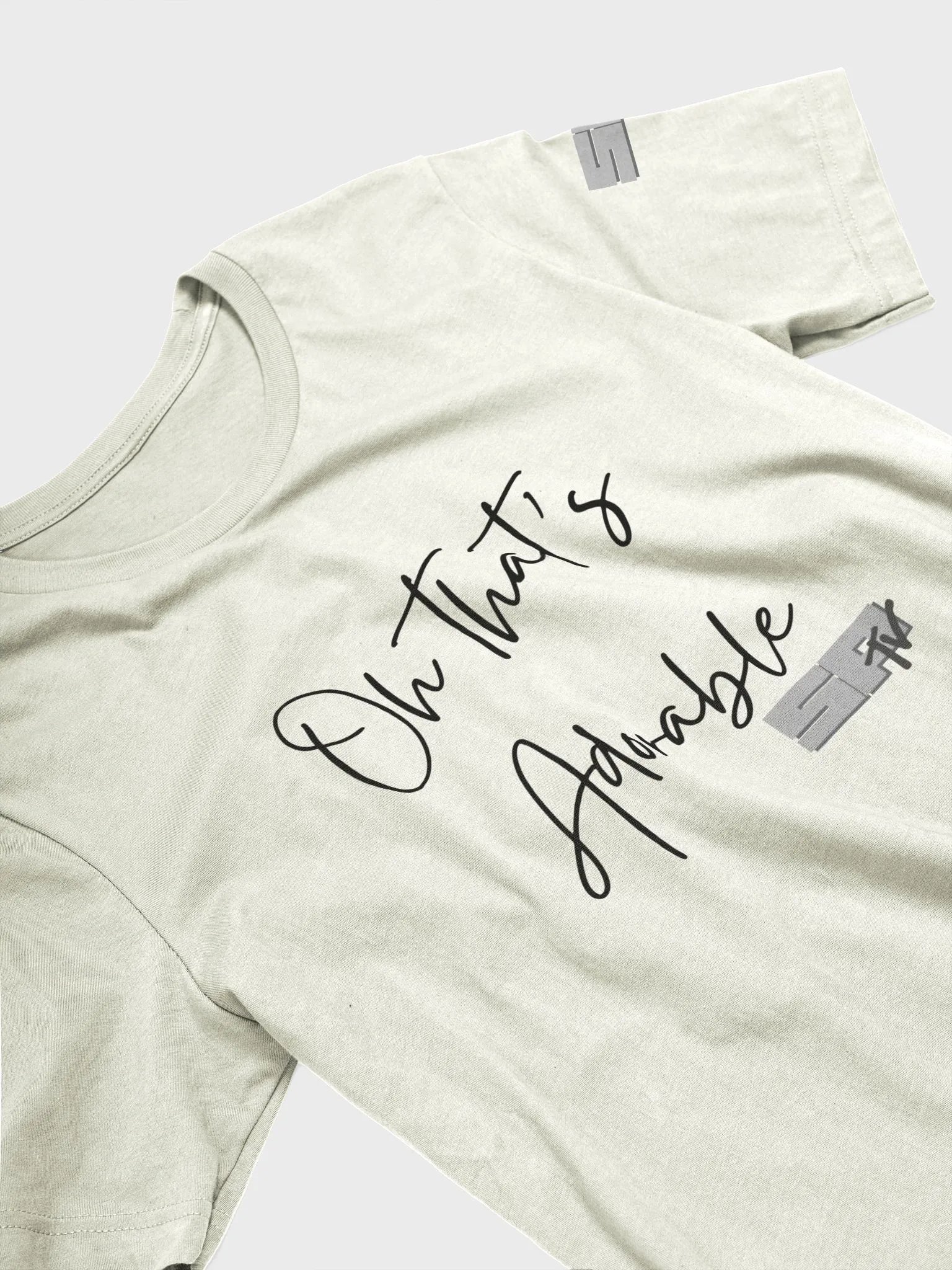 That's Adorable. Grey logo - logo on sleeve - shirt LIGHT colors product image (3)