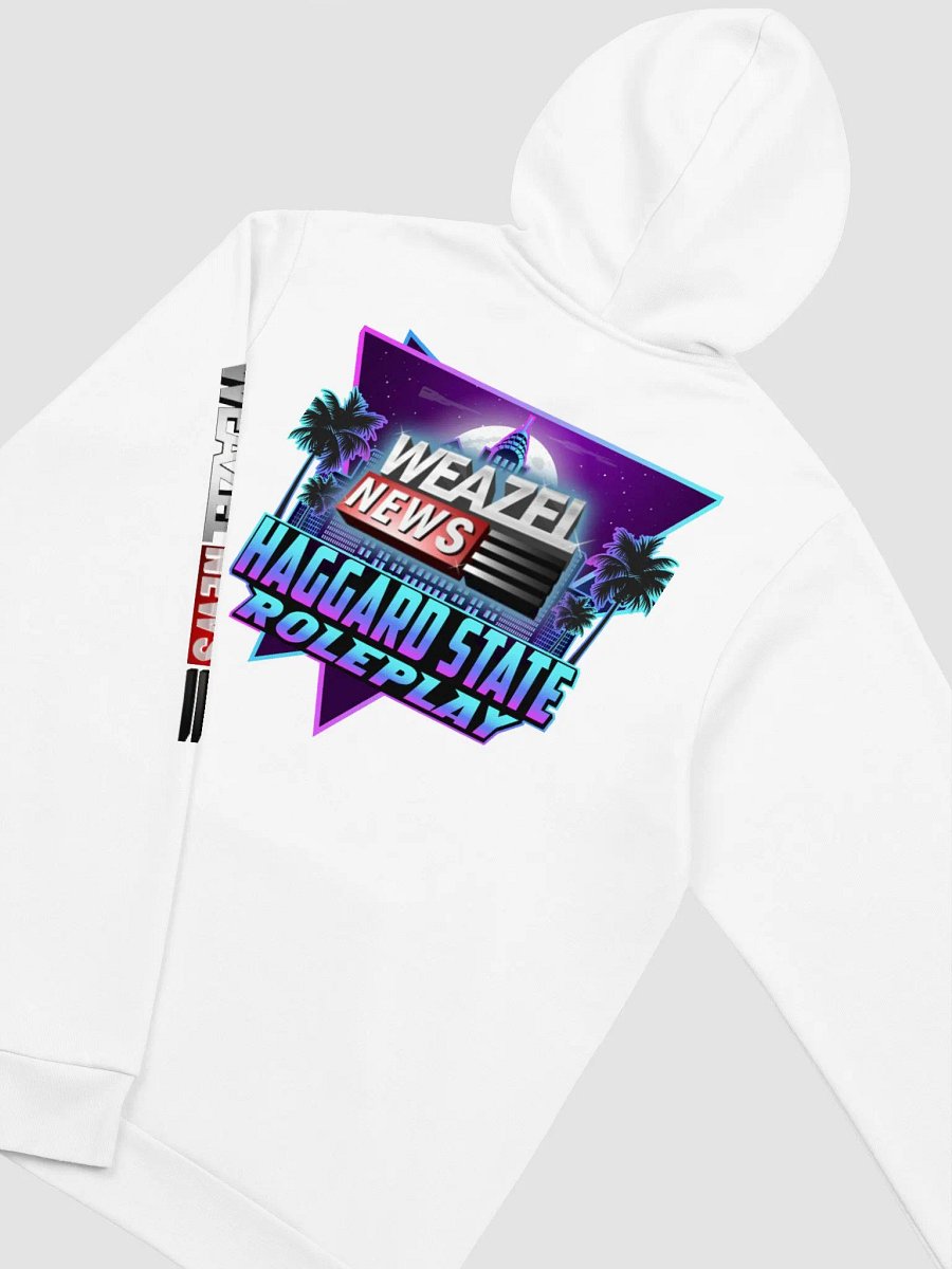 Bella+Canvas Weazel News HSRP Supersoft Hoodie (White) product image (4)
