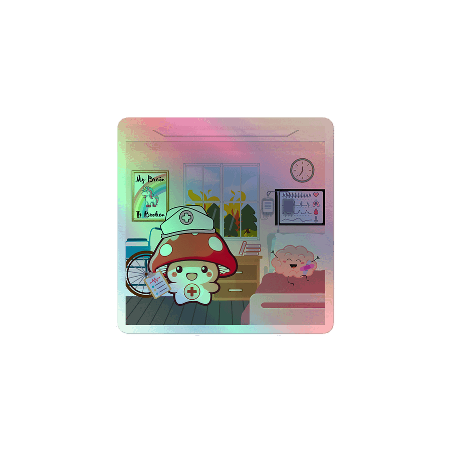 My Brain Is Broken | Holo Sticker product image (1)