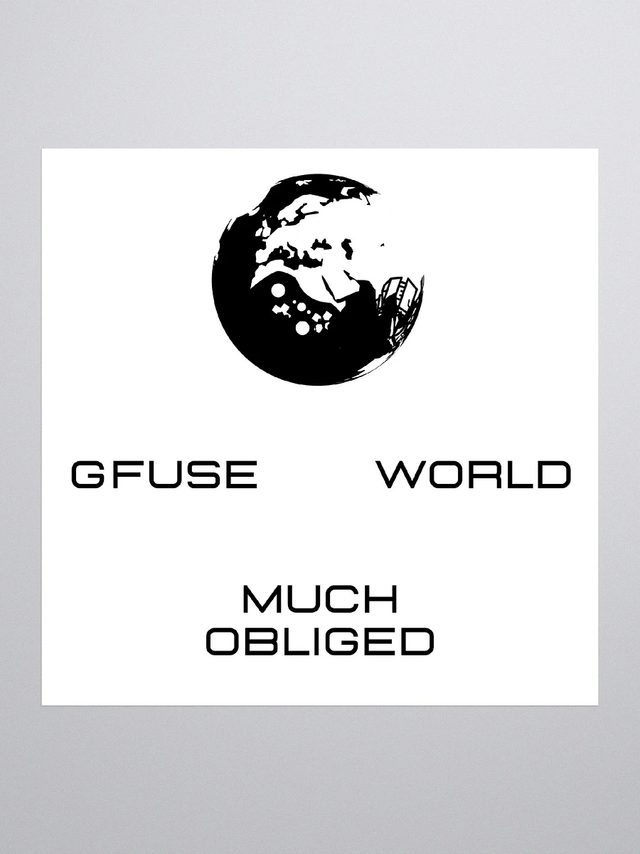 GFuse World Planet Stickers | Black Letters/Logo product image (4)