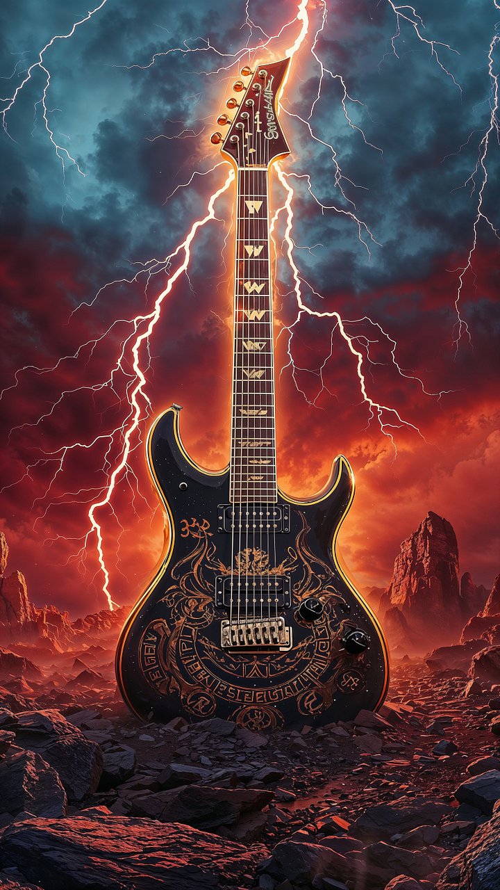 Lightning of Life Guitar Poster product image (1)