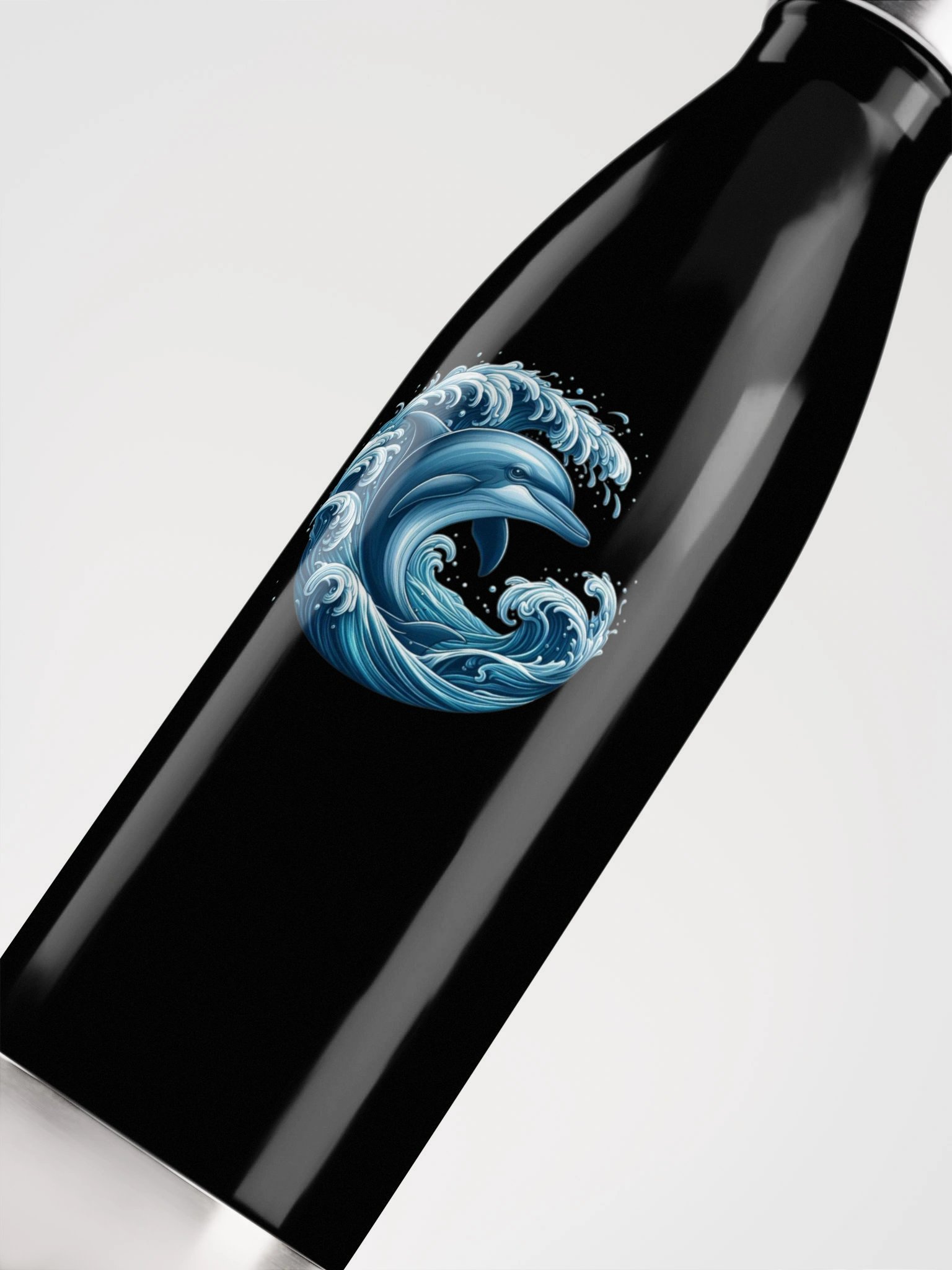 Dolphin Waves Stainless Steel Water Bottle product image (5)