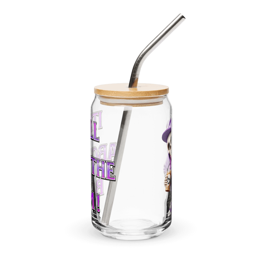 ''It's All About The Boom'' Can-Shaped Glass w/ Lid & Straw product image (3)