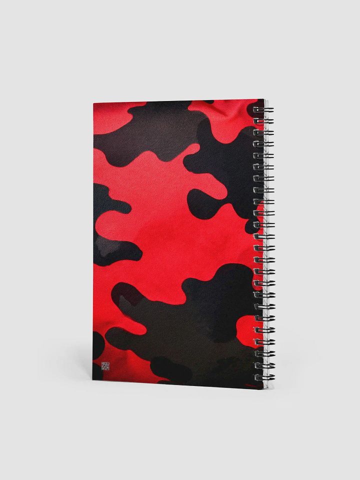 Spiral Notebook black and red camo product image (2)