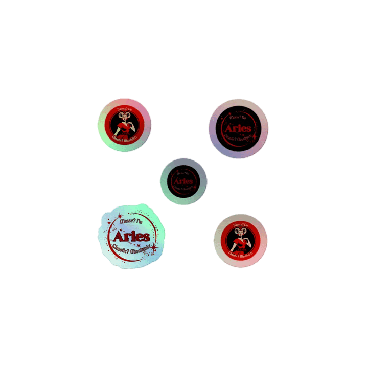 Aries 2025, Messy? No, Holo Sticker Pack product image (1)
