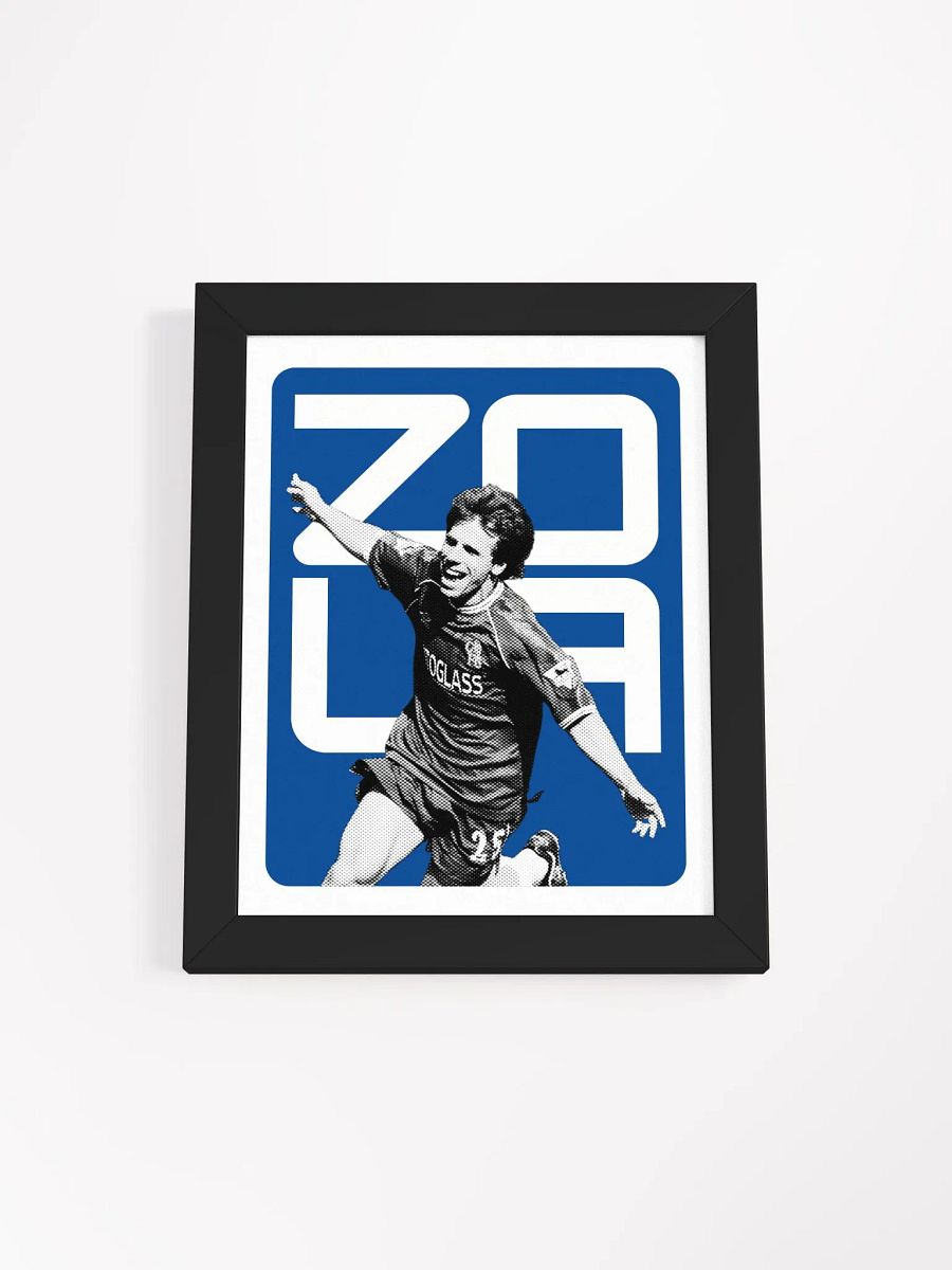 Gianfranco Zola BW Chelsea Name Art Framed Print product image (4)