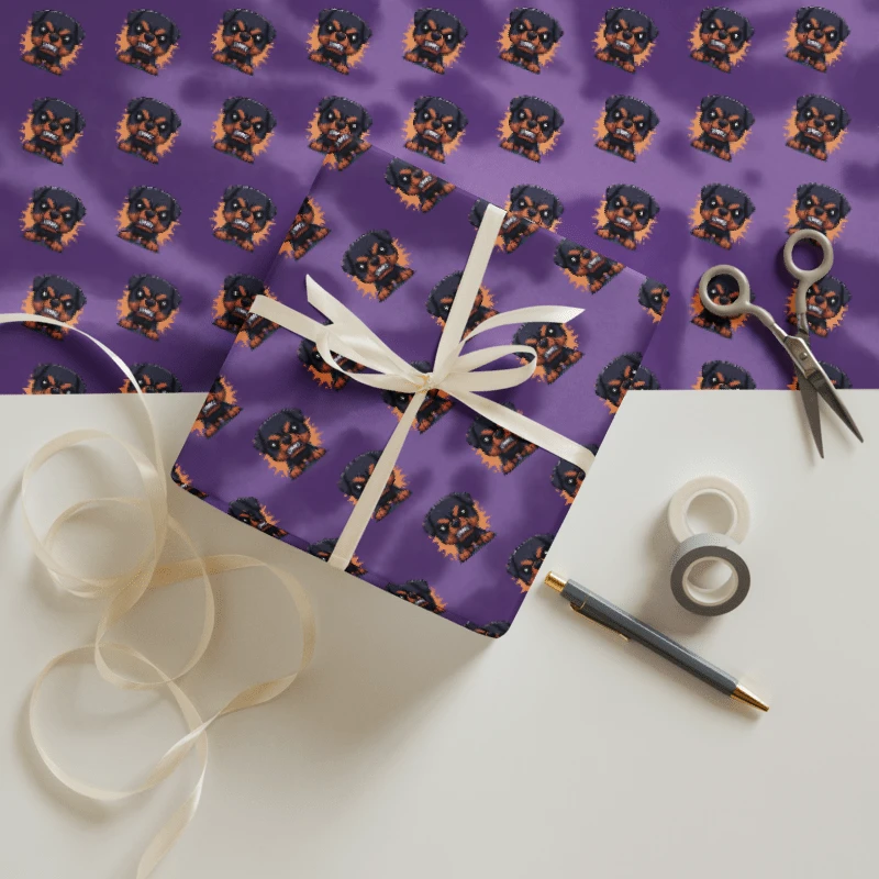 Rottweiler Angry Pup Giftwrap (3 sheets) product image (5)