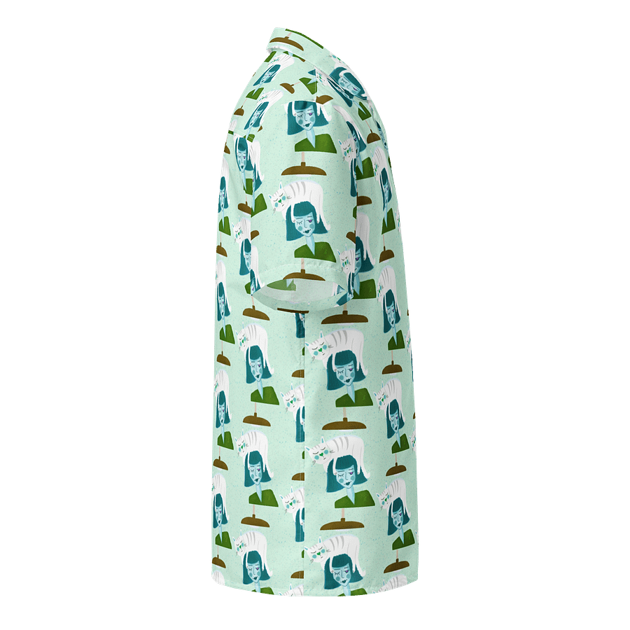 Cat Lady Hawaiian Shirt - Mint Green product image (4)