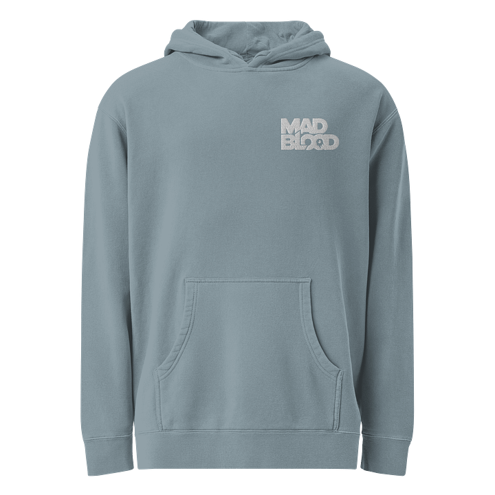 Mad Blood Logo Pigment Dyed Hoodie (Stitched Logo) product image (1)