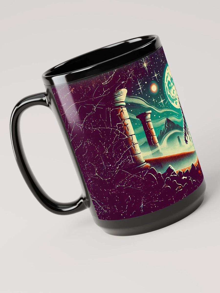 Mummy Under a Full Moon Black Glossy Mug product image (4)