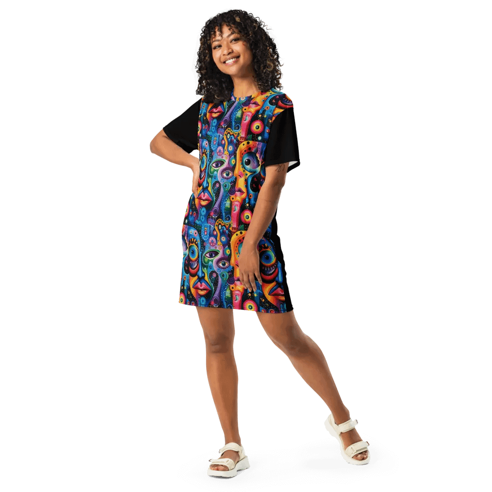 Psychedelic Visions T- Shirt Dress product image (1)