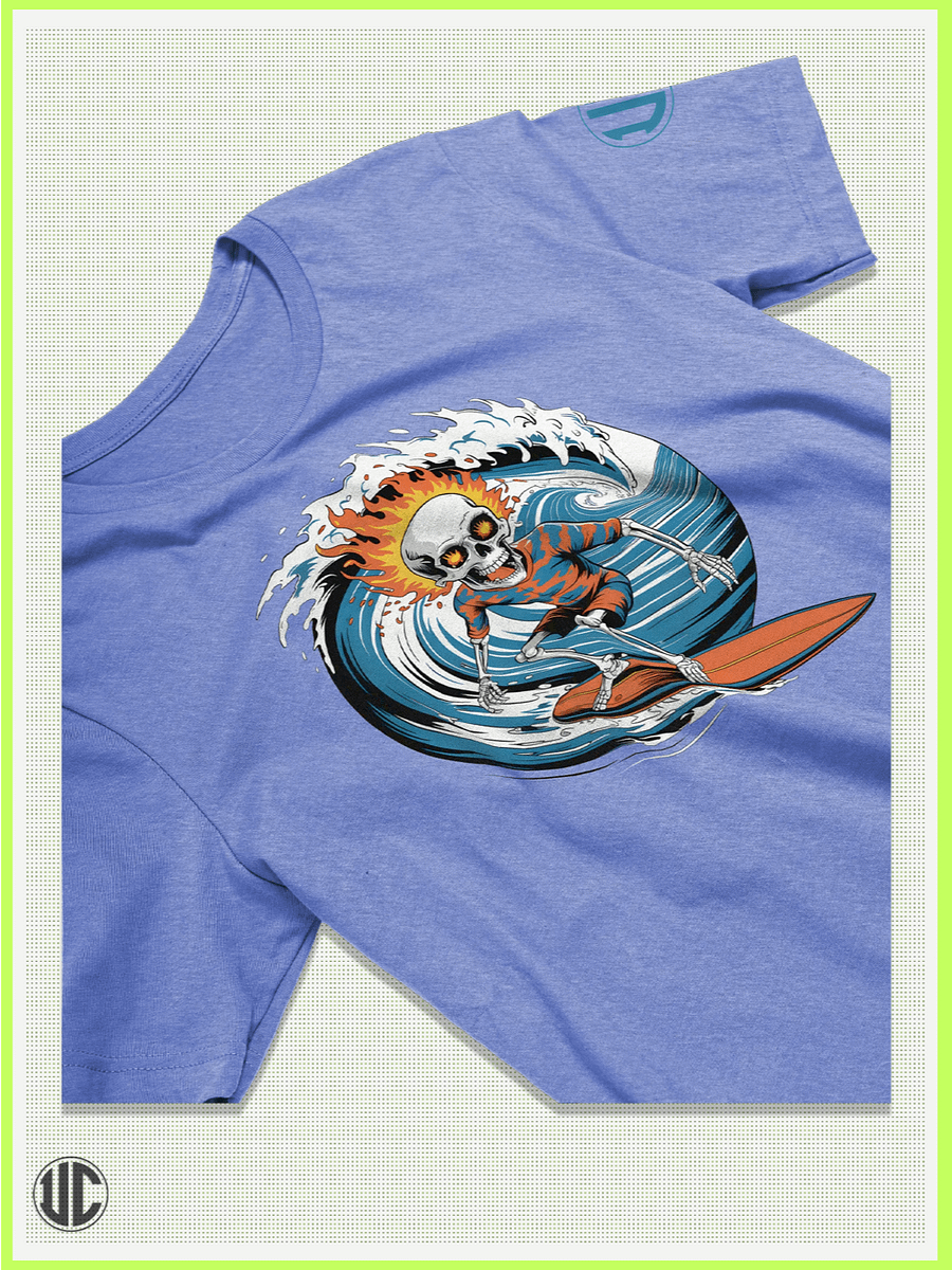 Firewave Skull Surfer – Graphic Surf T-Shirt product image (2)