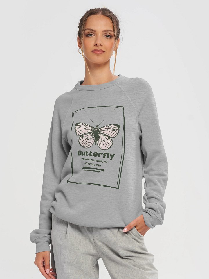 Butterfly Bliss Unisex Fleece Raglan Sweatshirt product image (1)