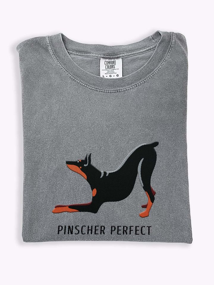 Pinscher Perfect T-Shirt(Embroidered) of a Doberman Pinscher product image (1)