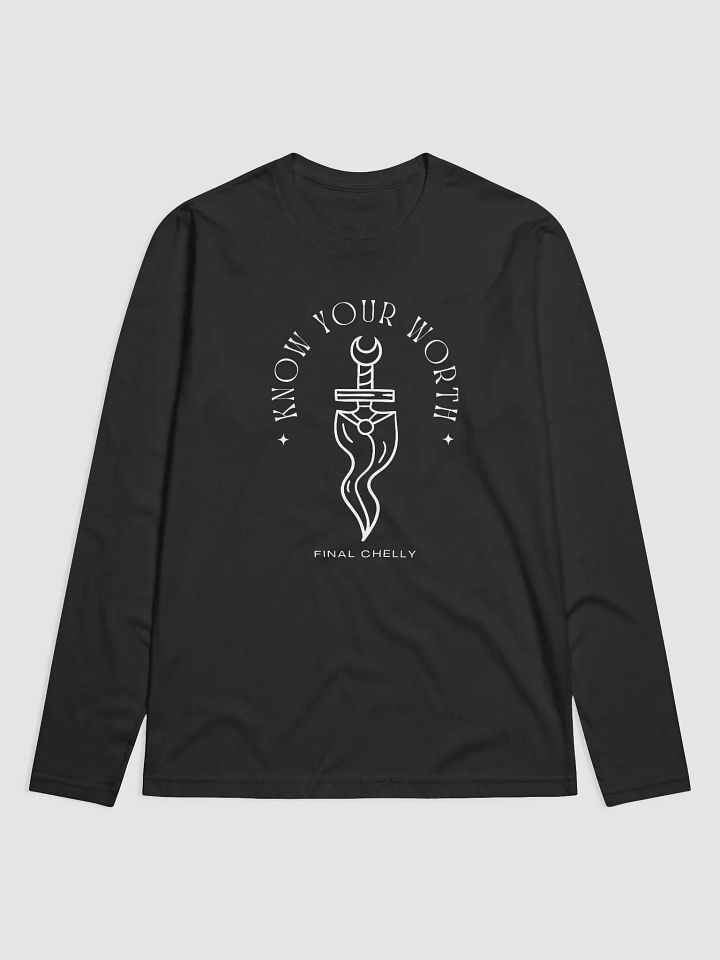 Know Your Worth Premium Fitted Printed Long Sleeve product image (1)