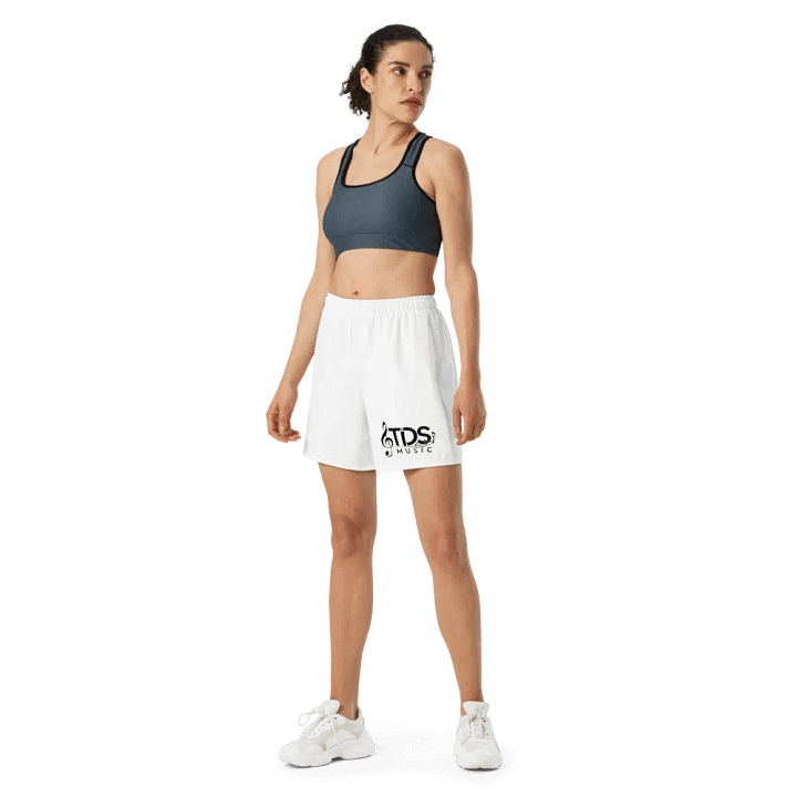 TDS Music Unisex White Athletic Long Shorts product image (1)