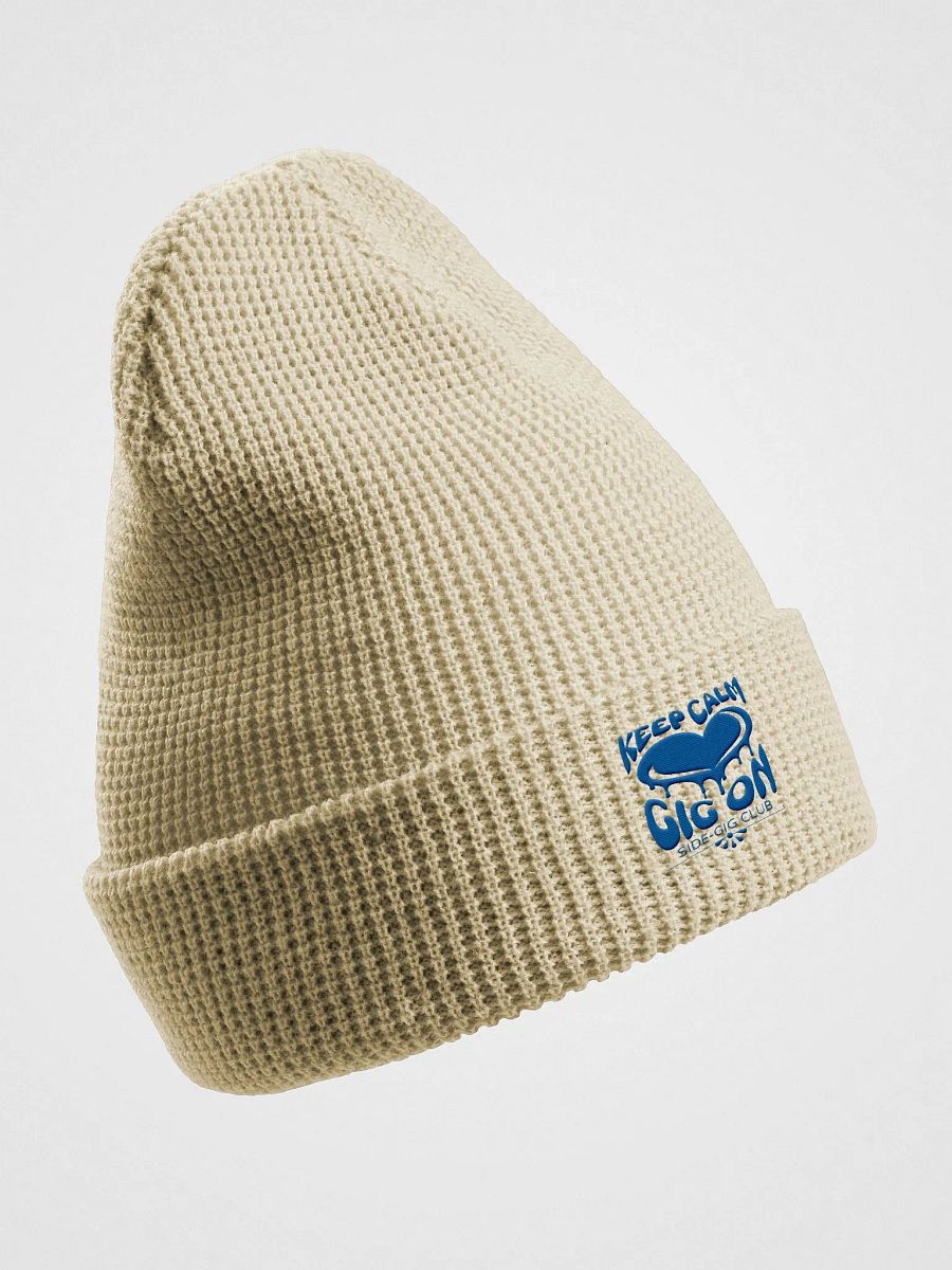 Keep Calm, Gig On Side-Gig Club Waffle Knit Beanie in Royal product image (7)