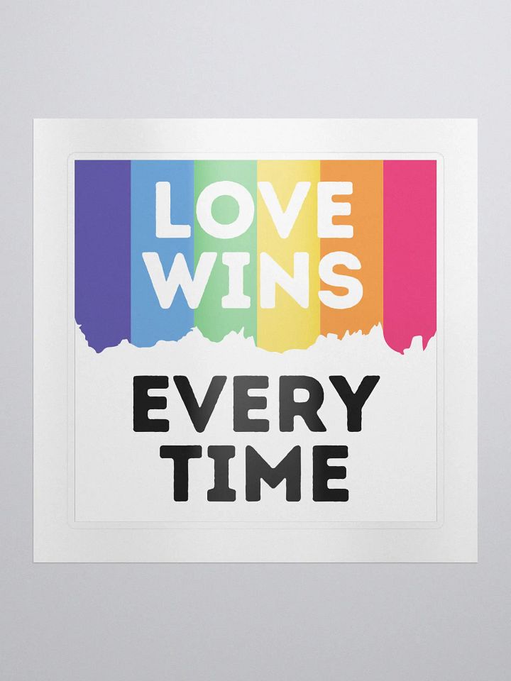 Love Wins Kiss Cut Sticker product image (1)