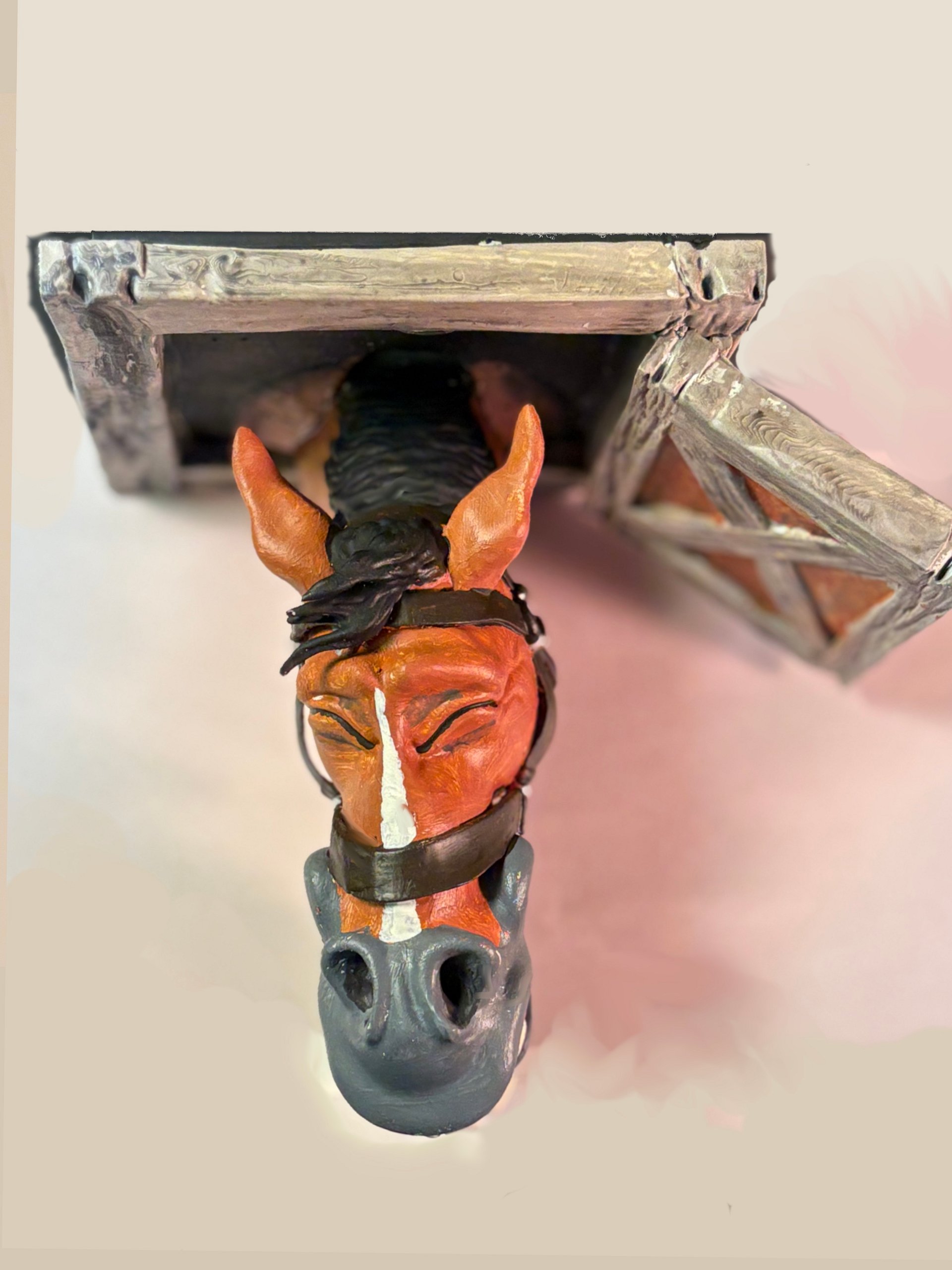 Horselaugh Wall Mounted Resin Sculpture. product image (2)