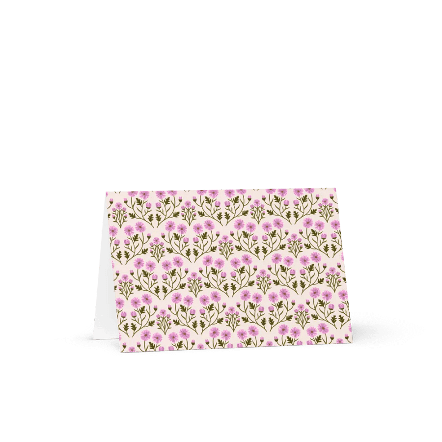 Harmony of Mums - Pink and Green - Greeting Card - Empty Inside product image (10)