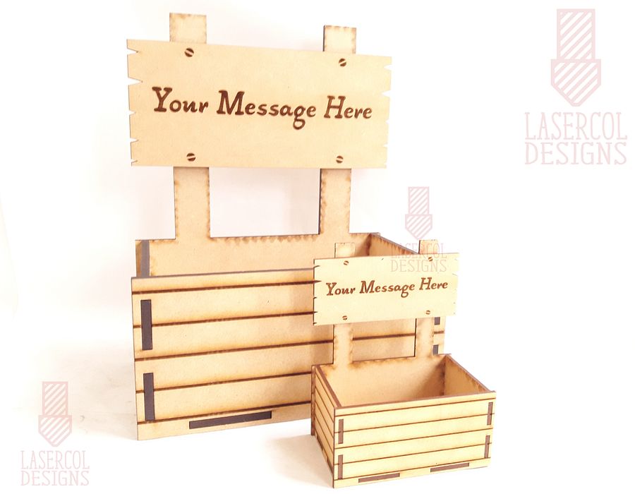 Gift Basket (Two Sizes) - Laser Cut Files product image (5)