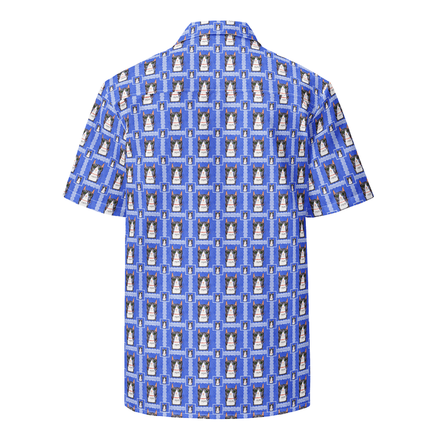 Tabby Cat Hawaiian Shirt - Blue product image (2)