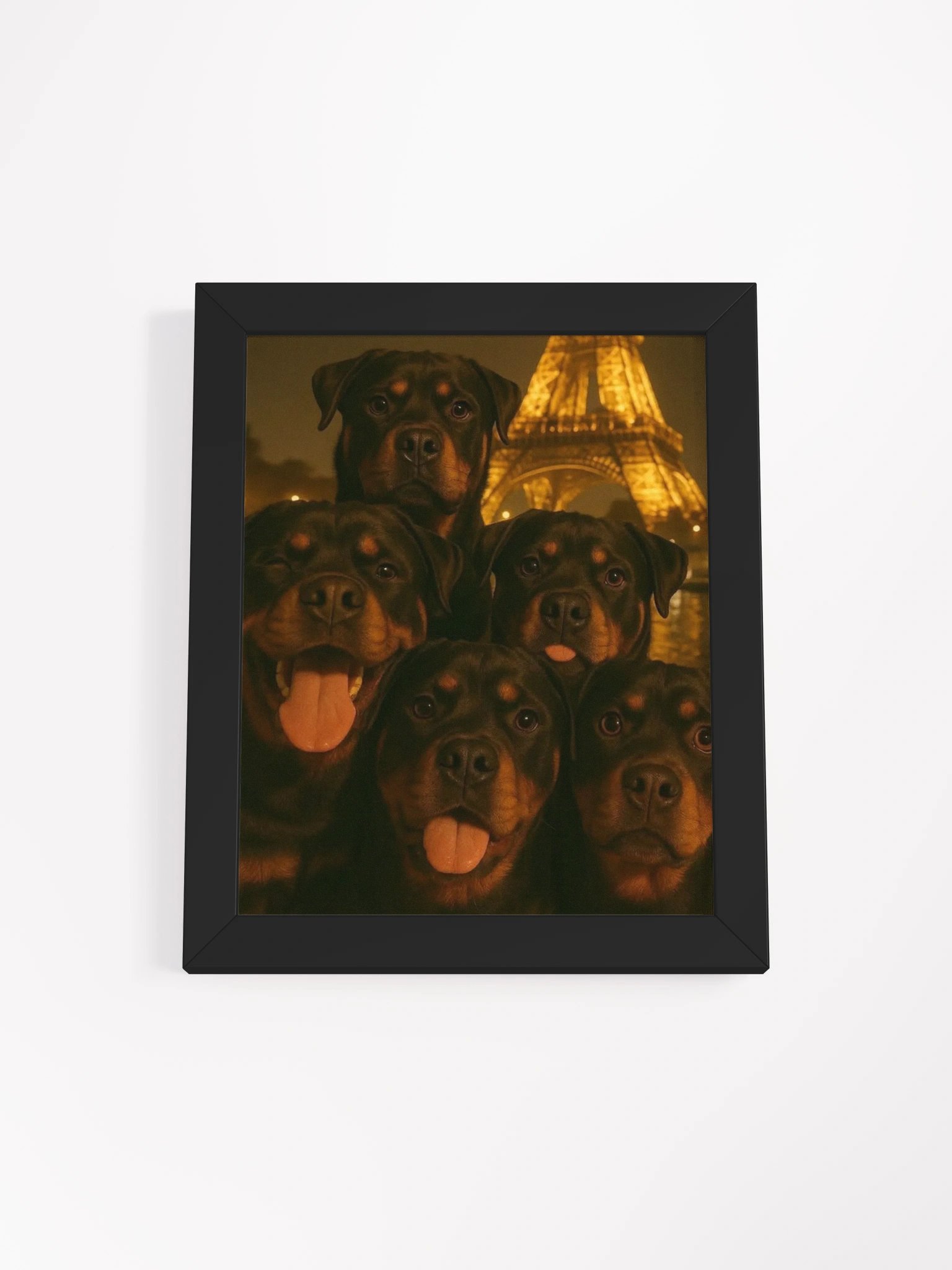 Rottweilers In Paris Wood Framed Poster product image (4)