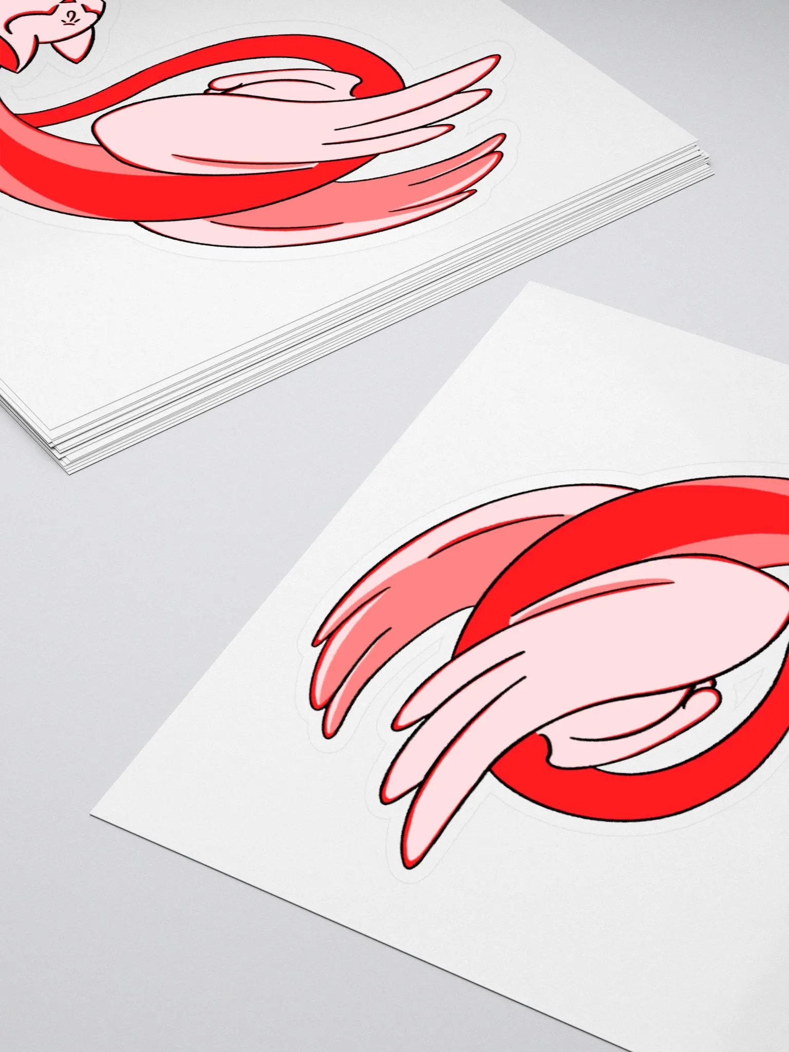 Calming Red Cat-Owl Sticker product image (4)